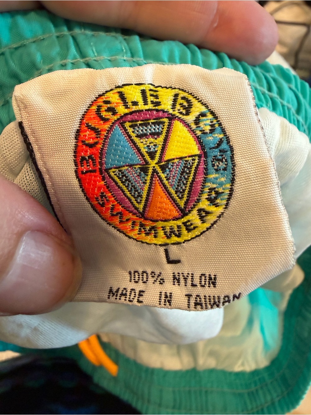 Bugle Boy Teal Swim Shorts original 1990’s vintage - Picture 4 of 5